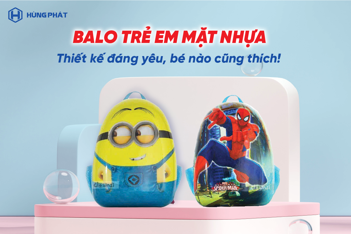 balo trẻ em mặt nhựa