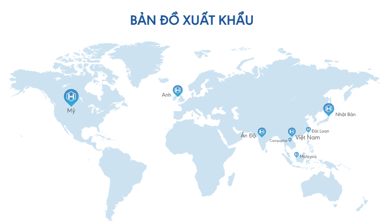 Bản đồ xuất khẩu của Hùng Phát - Khẳng định vị thế