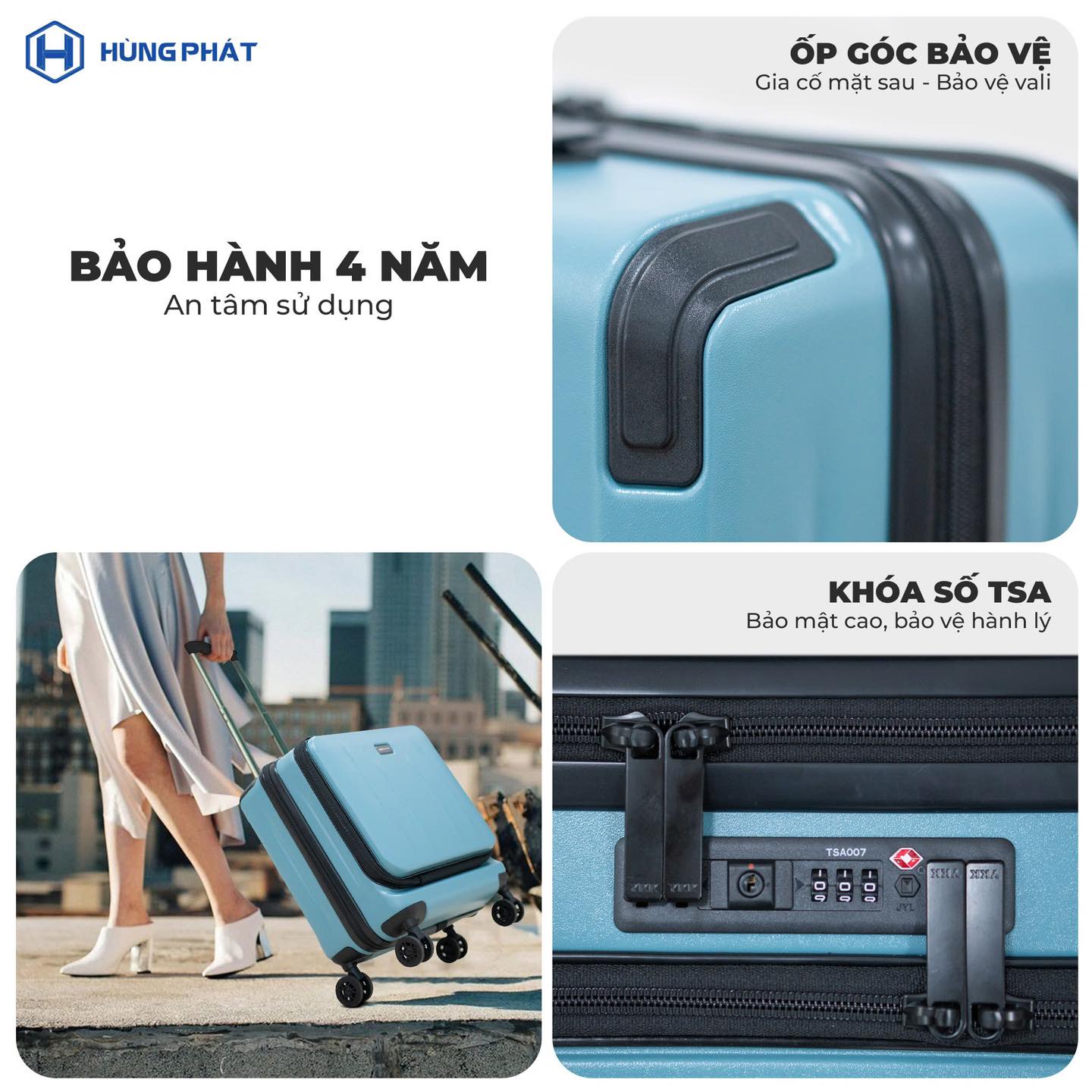 Vali khung nhôm Travelking 8091