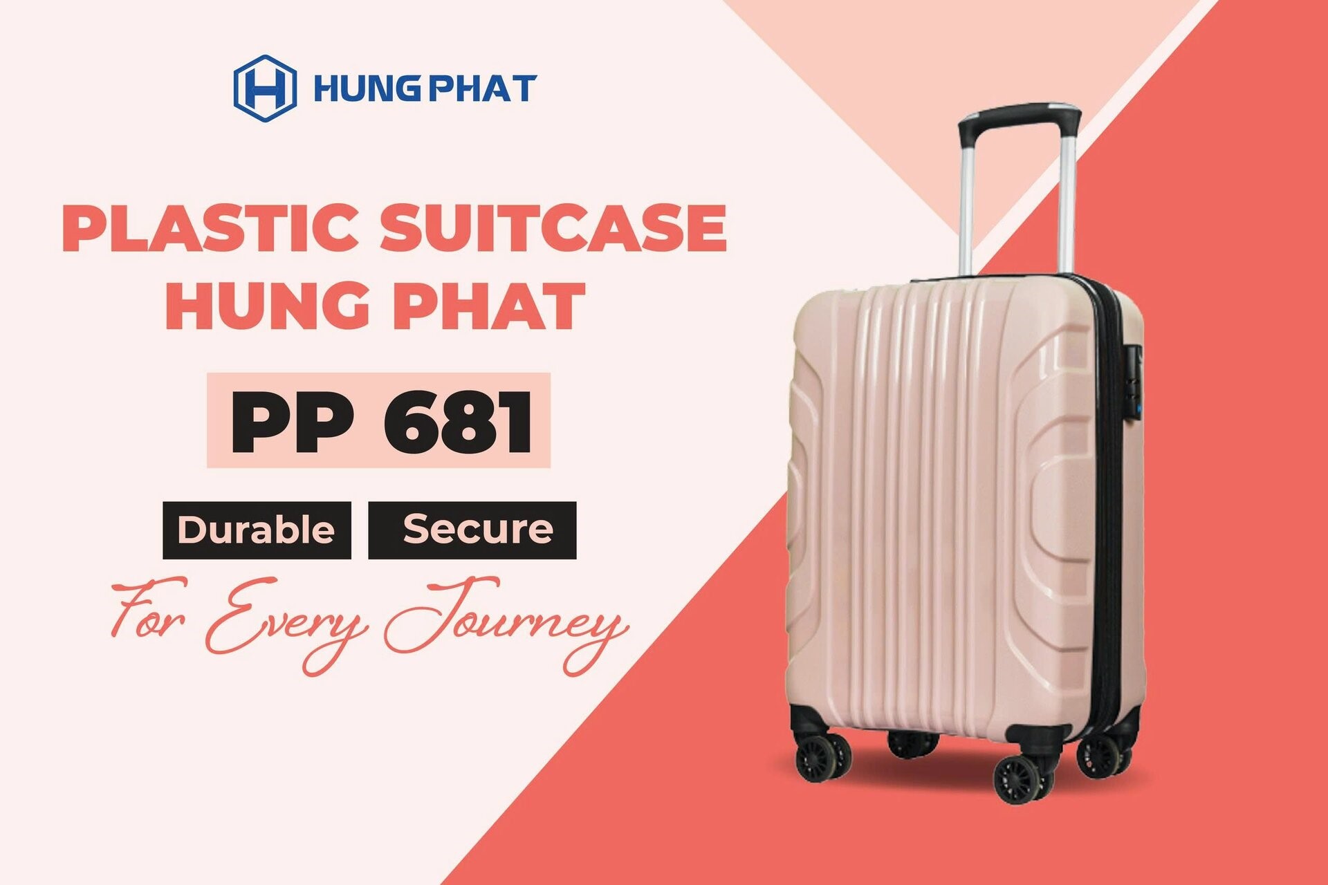 Hung Phat 681 PP Plastic Suitcase