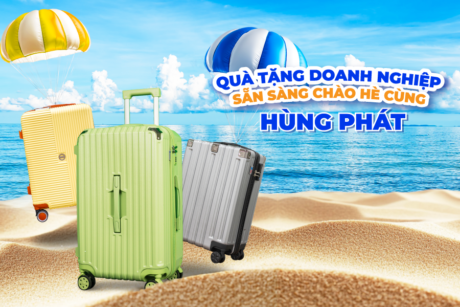 Vali in logo quà tặng chào hè