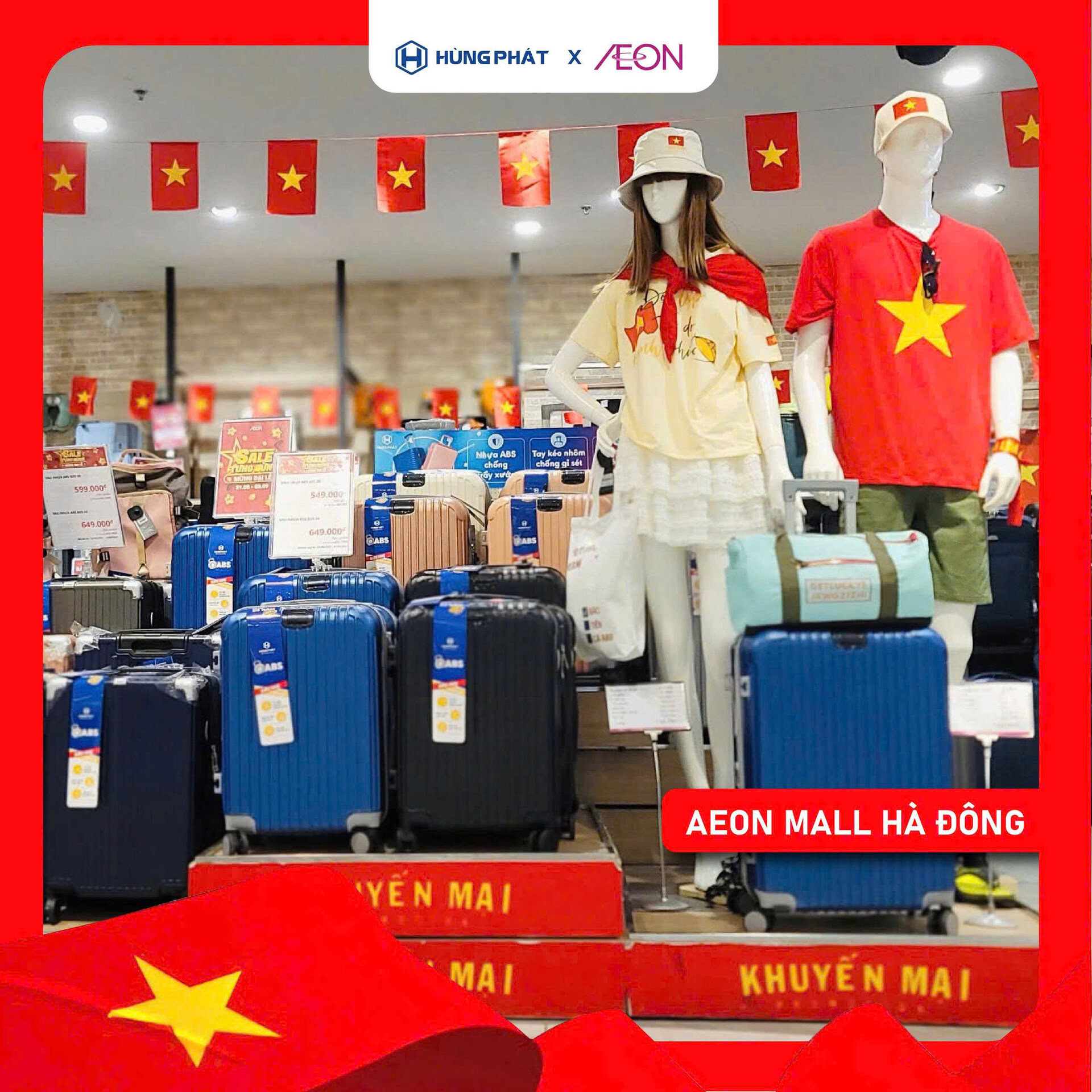 Gian hàng vali Hùng Phát tại Aeon