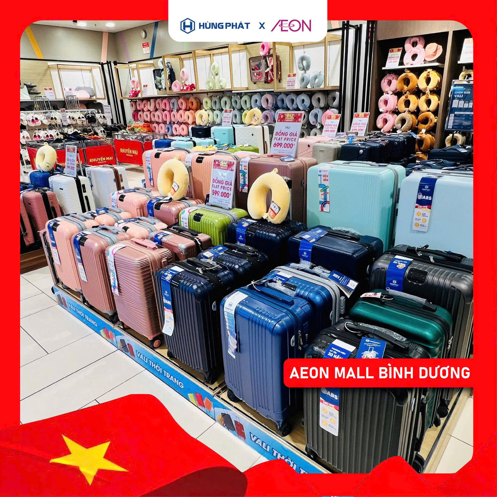 Gian hàng vali Hùng Phát tại Aeon