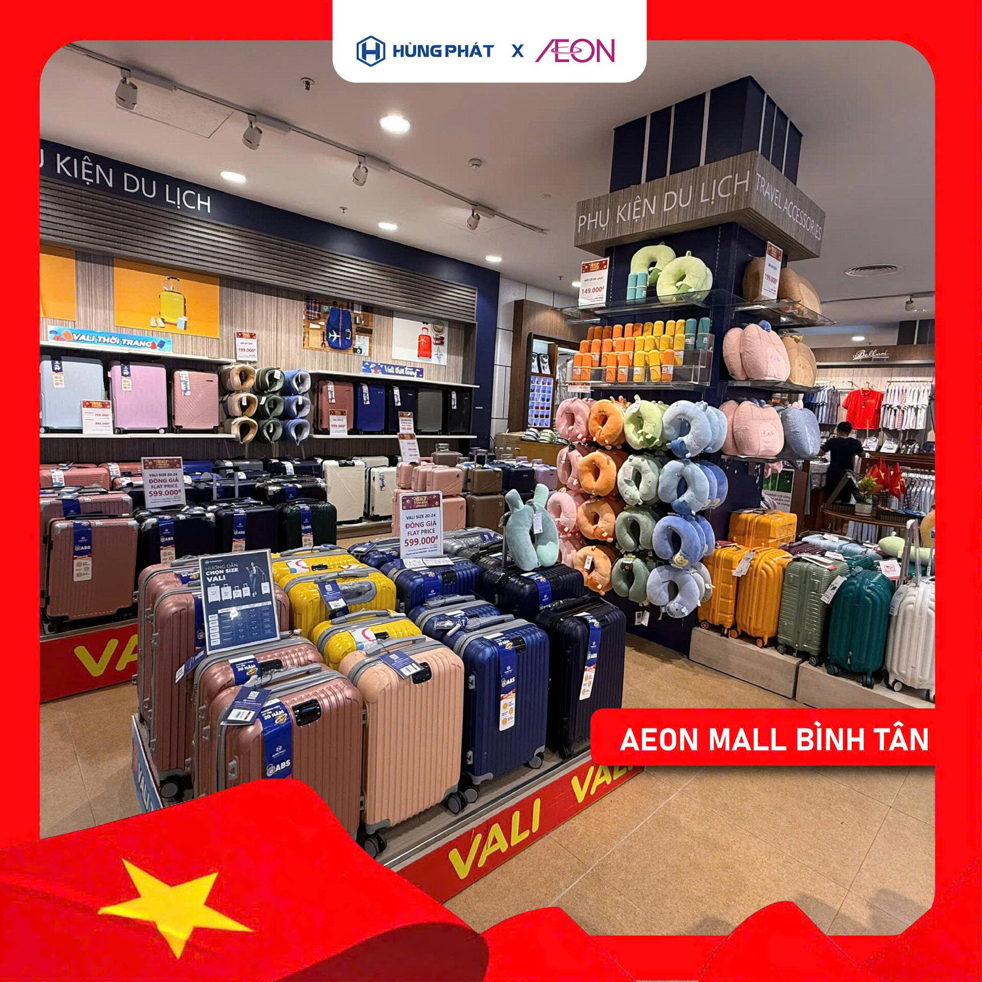 Gian hàng vali Hùng Phát tại Aeon