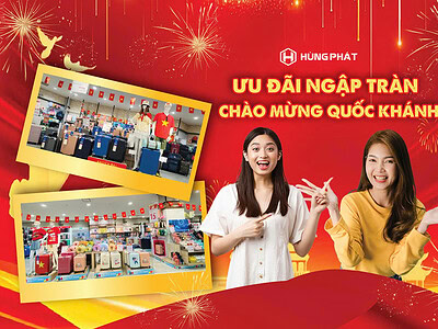 Gian hàng vali Hùng Phát tại AEON toàn quốc sale tưng bừng mừng đại lễ