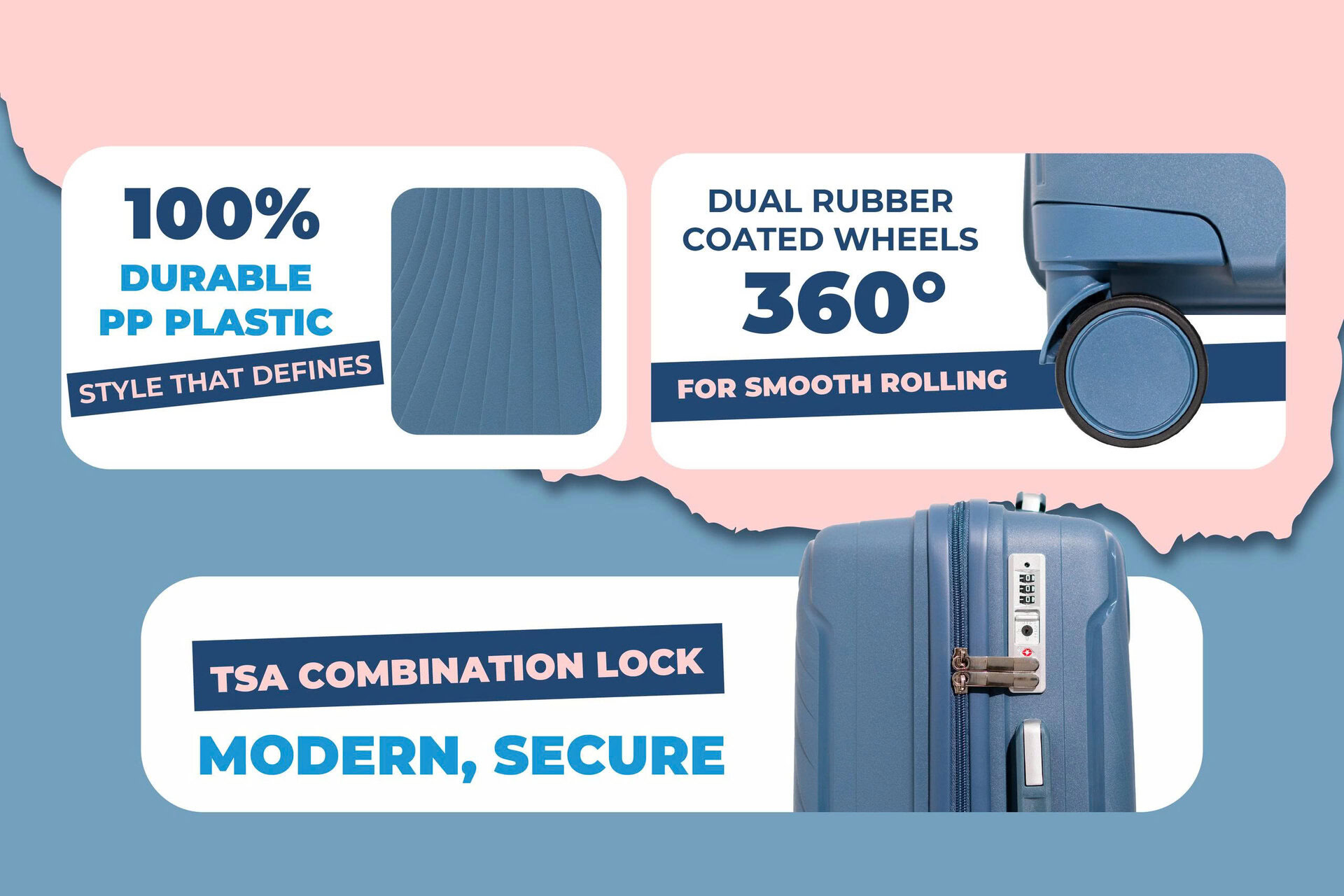 travelking-8801-plastic-suitcase