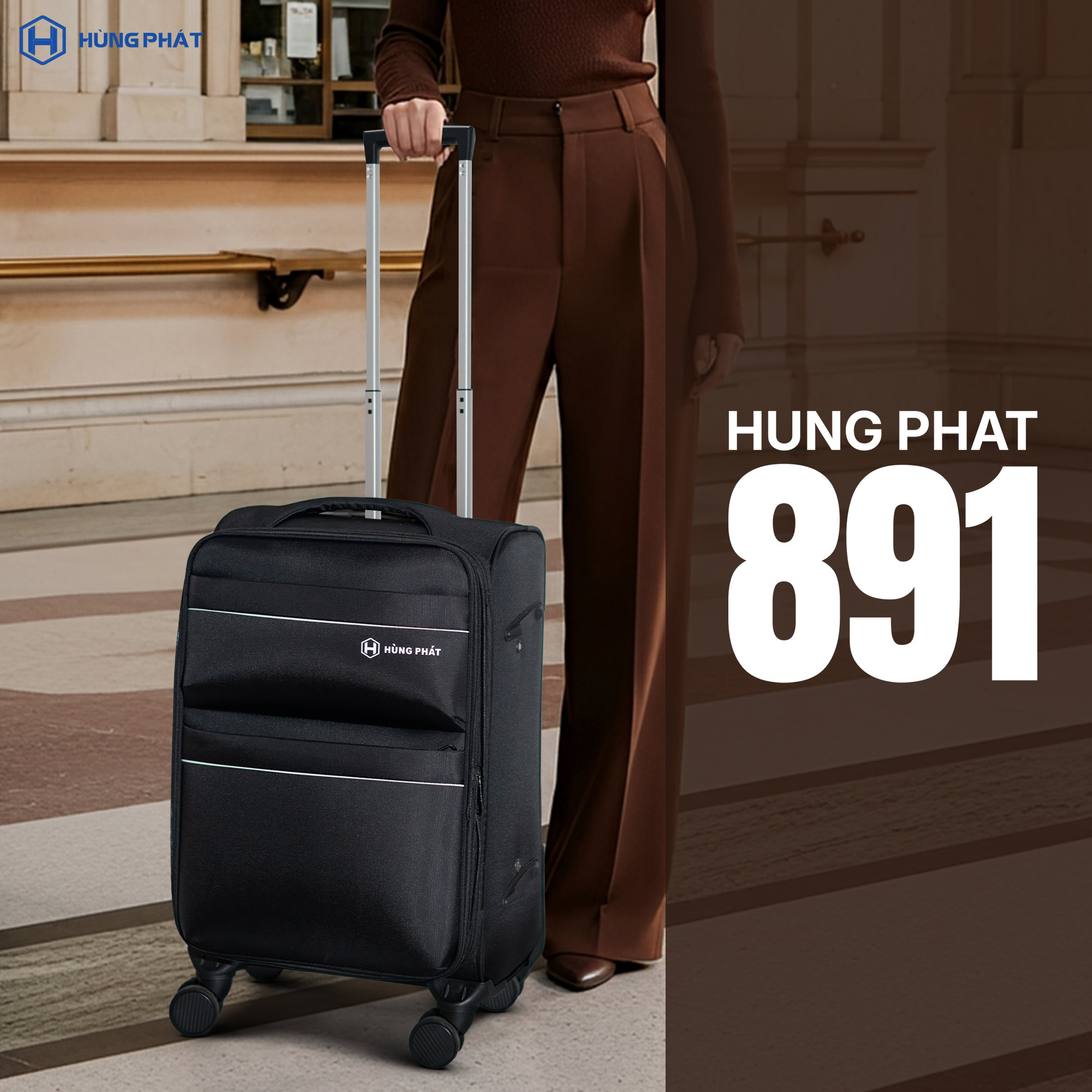 Hung Phat 891 Fabric Suitcase