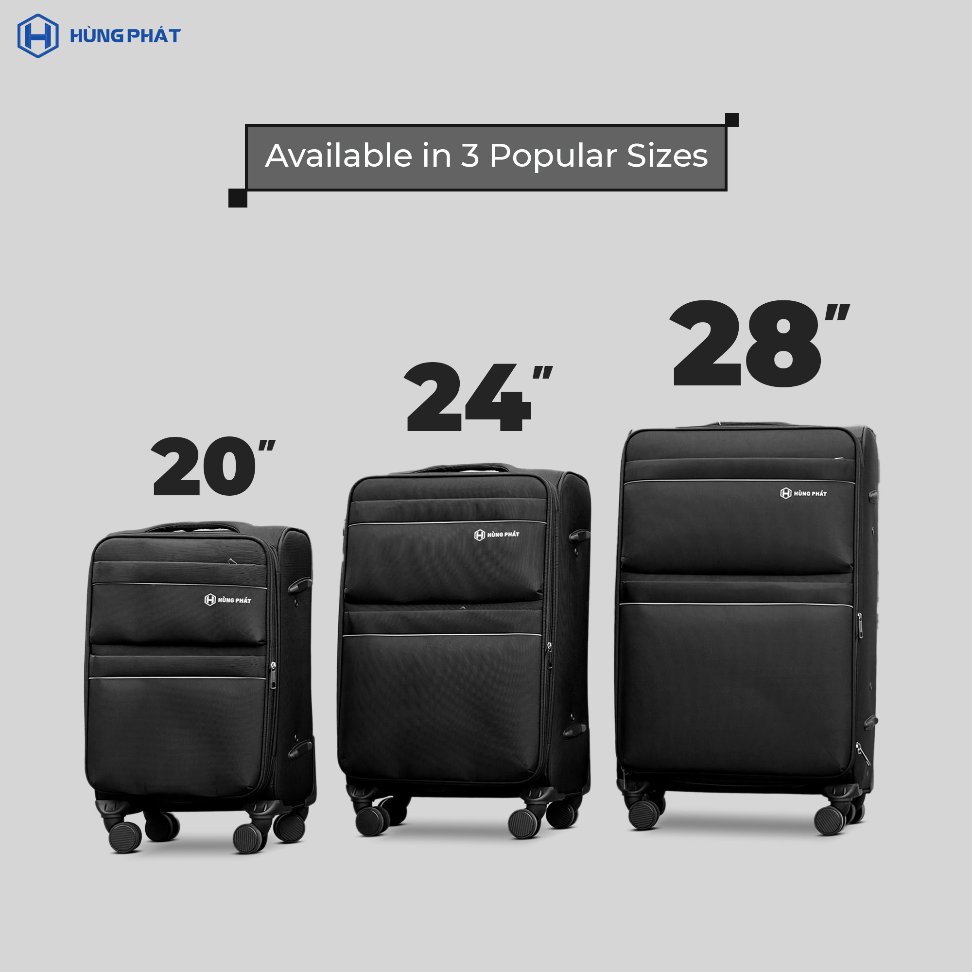 Hung Phat 891 Fabric Suitcase