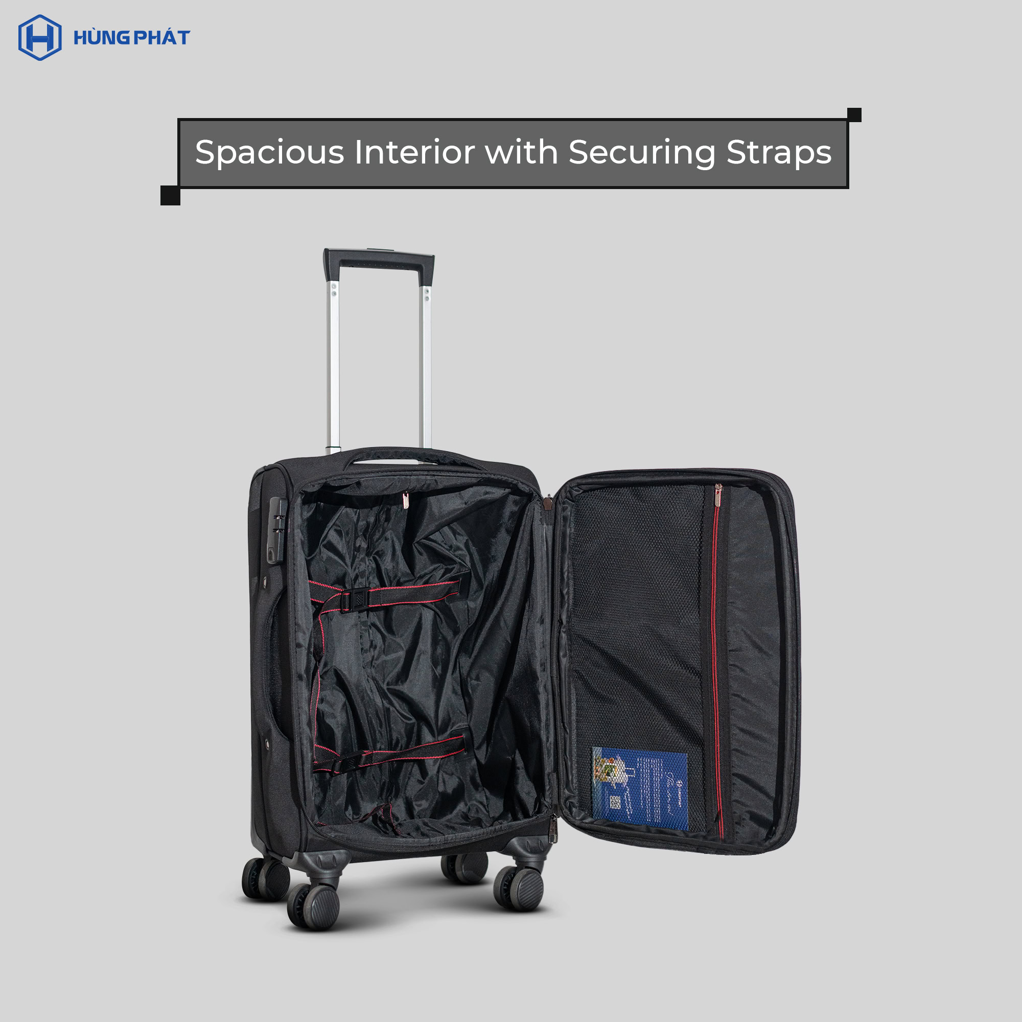 Hung Phat 891 Fabric Suitcase