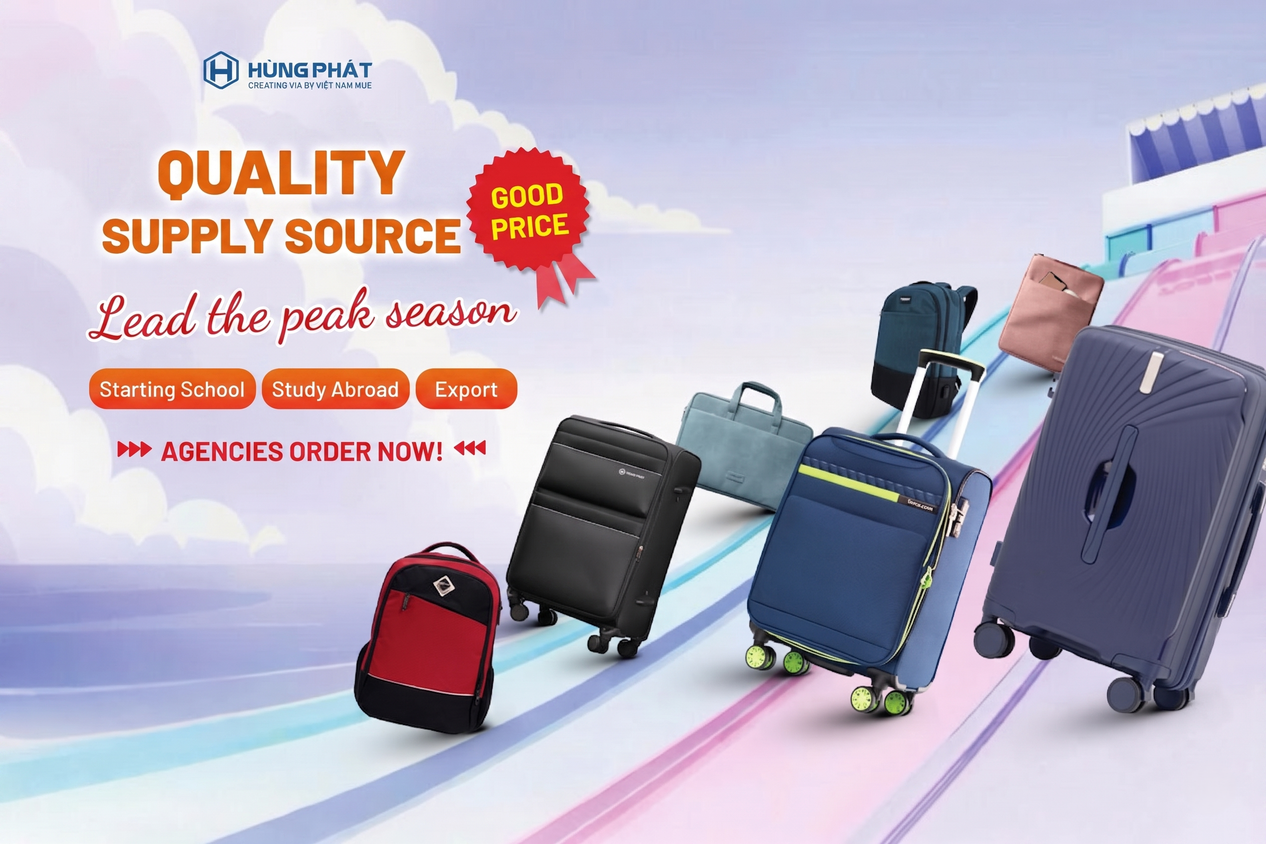 Top best-selling suitcase for peak season at Hung Phat dealers