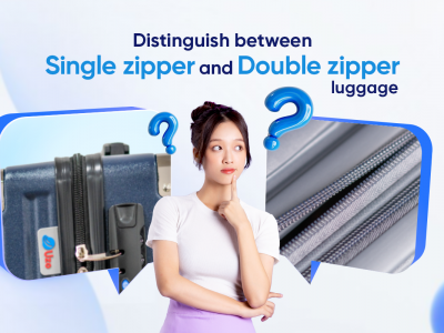 Distinguish between double zipper and single zipper luggage