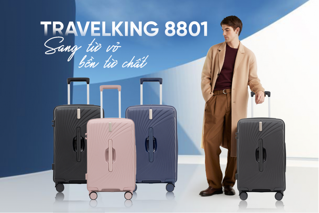 VALI NHỰA PP TRAVELKING 8801 – SANG TỪ VỎ, BỀN TỪ CHẤT
