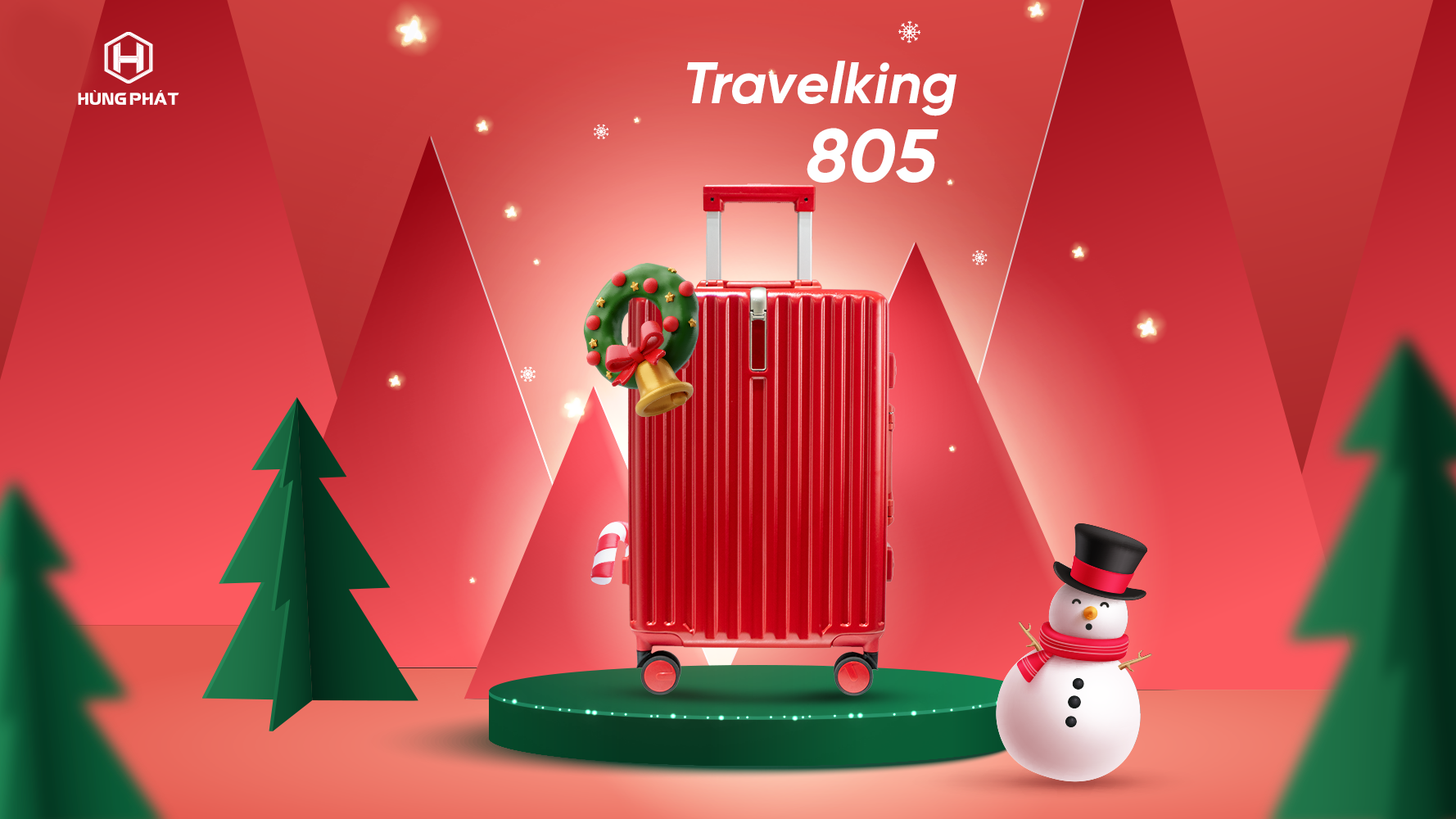 collection-of-green-and-red-luggage-to-welcome-christmas