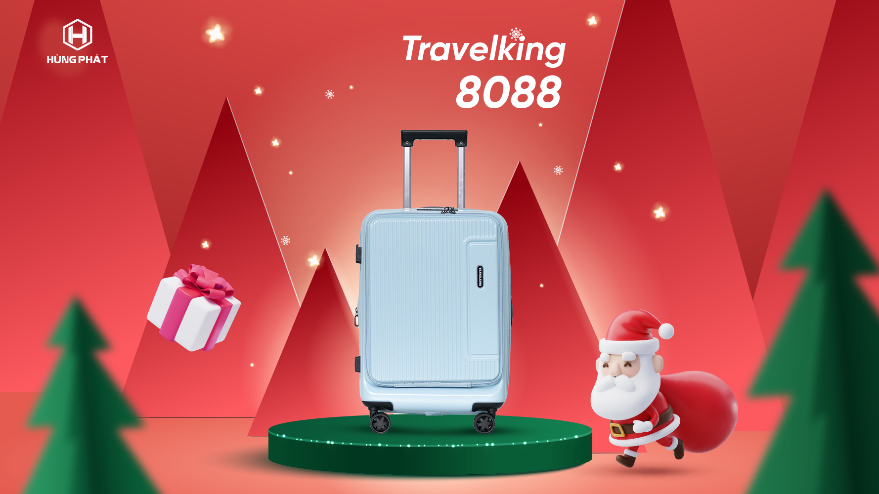 collection-of-green-and-red-luggage-to-welcome-christmas