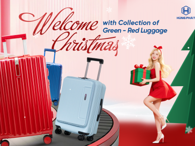Collection of Green and Red Luggage to Welcome Christmas from Hung Phat