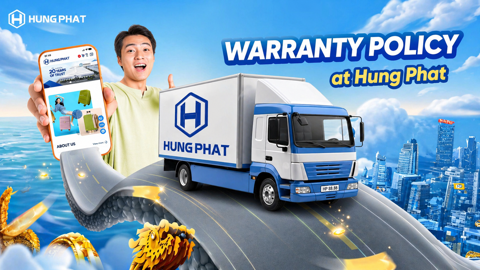 Hung Phat 680 PP plastic suitcase