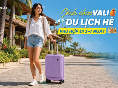 Cách chọn vali du lịch hè phù hợp đi 3–7 ngày